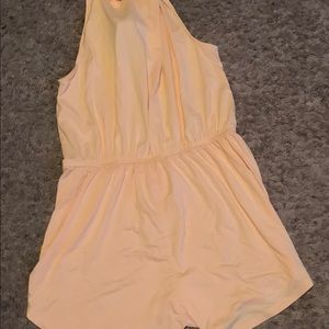 A peach color romper